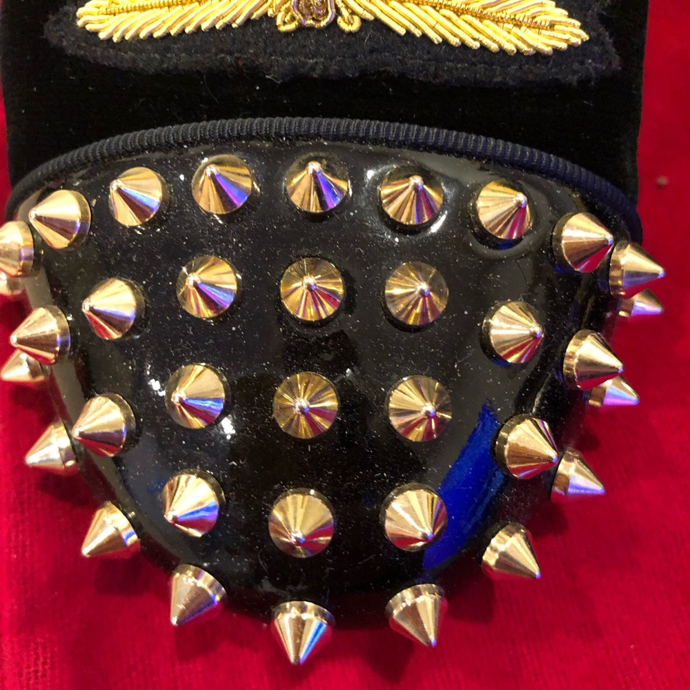 Christian Louboutin gold spikes beatiful loafers good pre own condition 39 - Picture 7 of 15